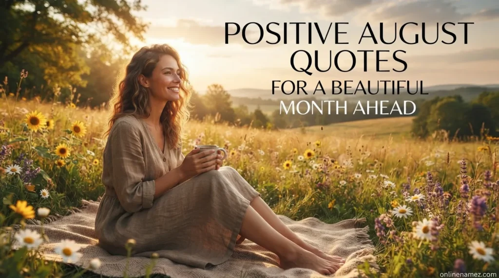 Positive August Quotes for a Beautiful Month Ahead