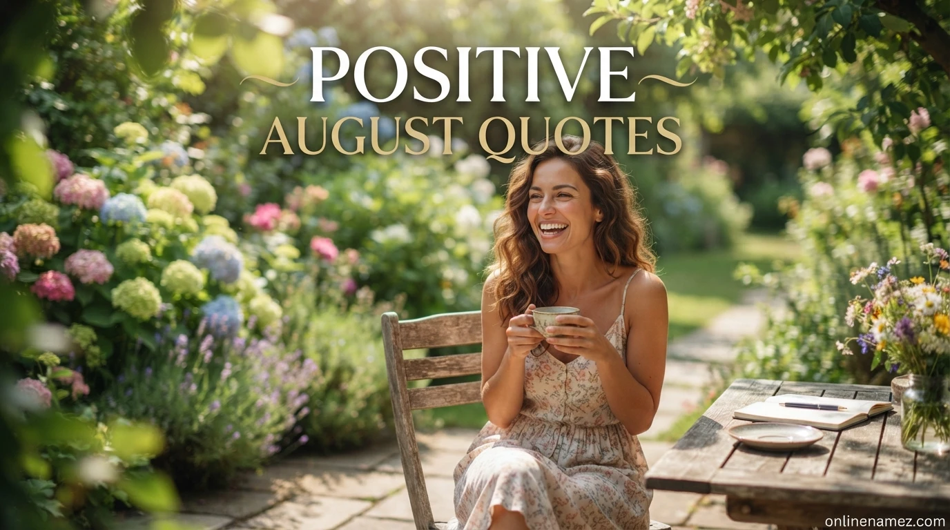 Positive August Quotes