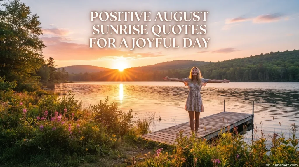 Positive August Sunrise Quotes for a Joyful Day