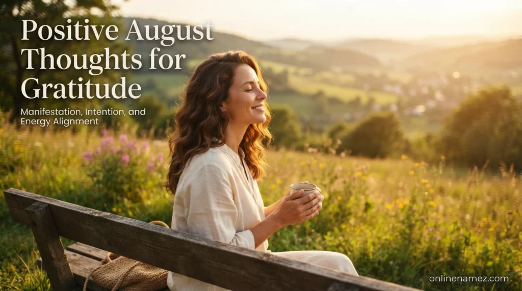 Positive August Thoughts for Gratitude