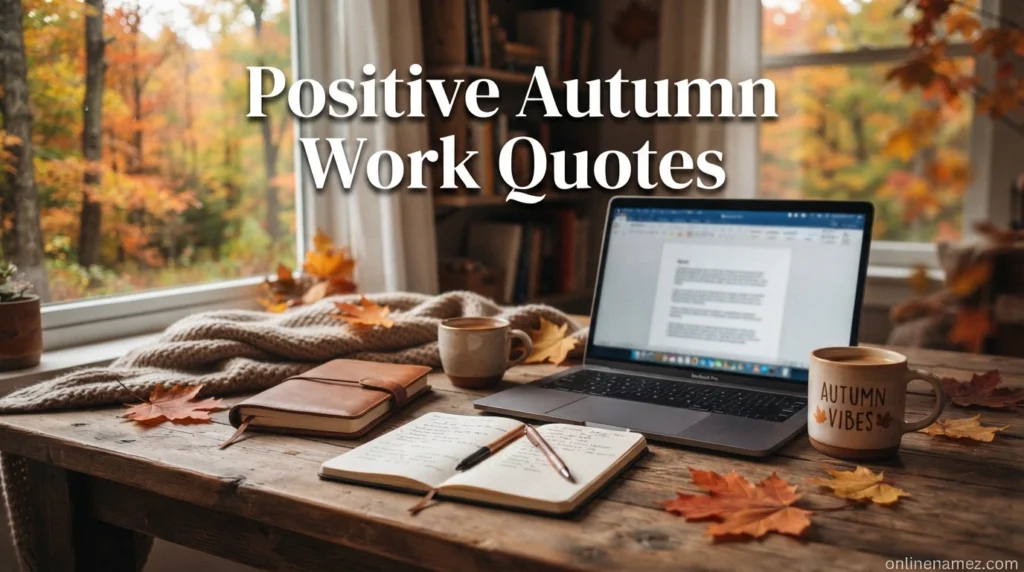 Positive Autumn Work Quotes