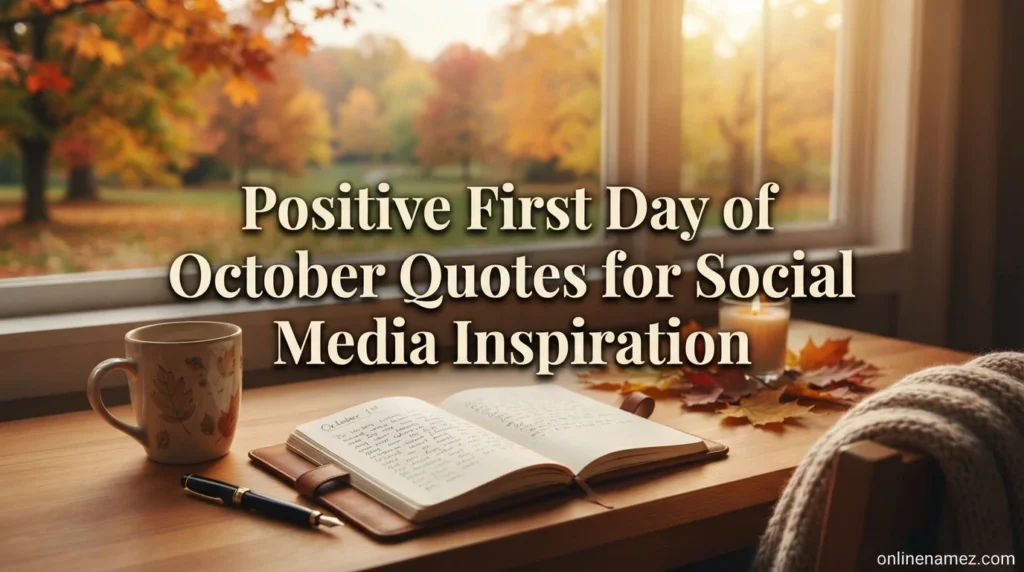 Positive First Day of October Quotes for Social Media Inspiration