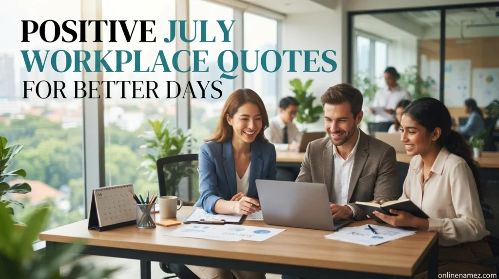 Positive July Workplace Quotes for Better Days