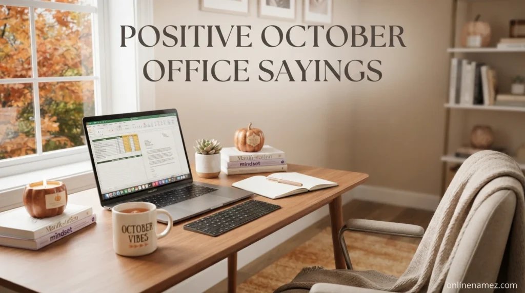 Positive October Office Sayings