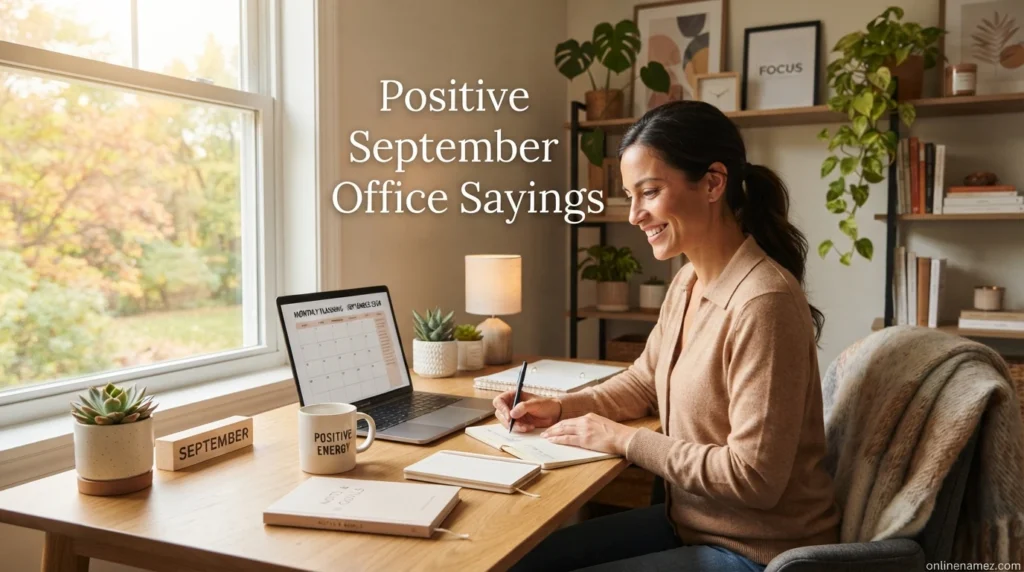 Positive September Office Sayings