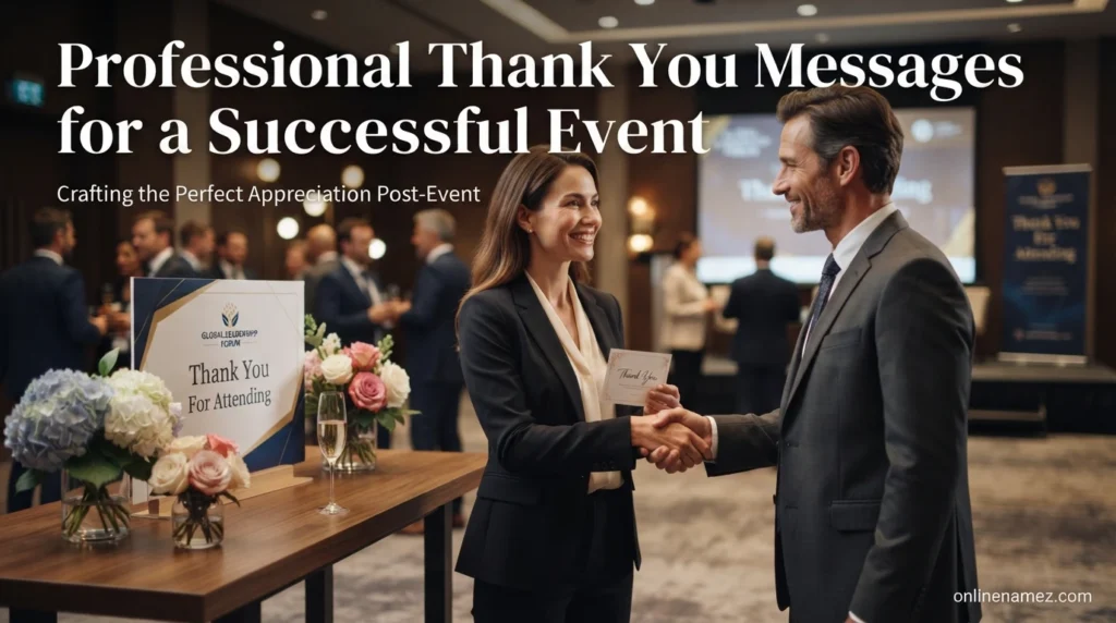 Professional Thank You Messages for a Successful Event