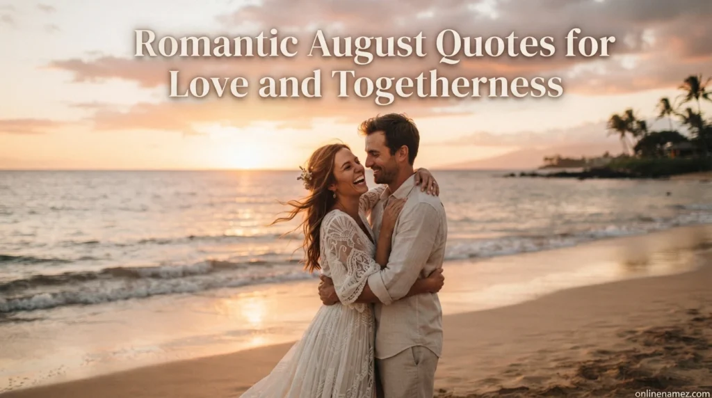 Romantic August Quotes for Love and Togetherness