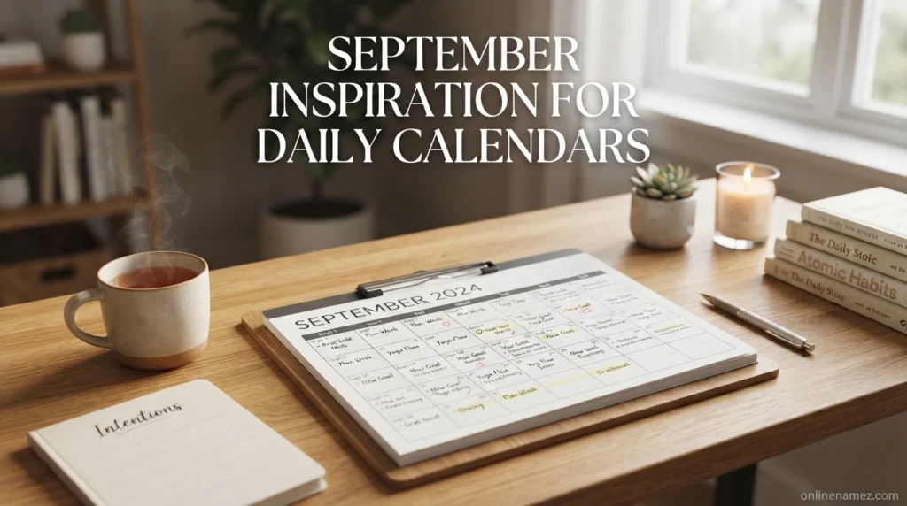 September Inspiration for Daily Calendars