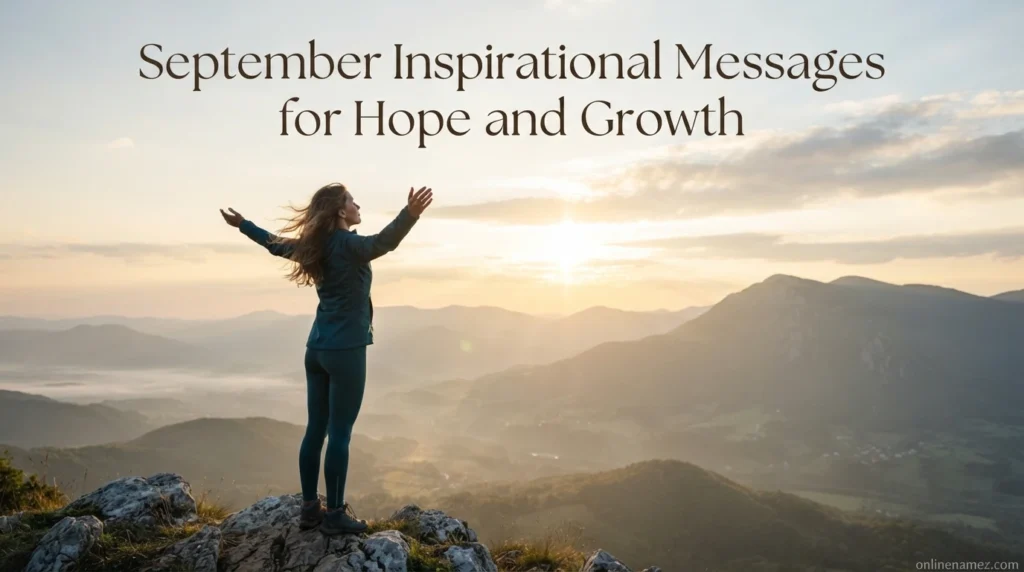 September Inspirational Messages for Hope and Growth