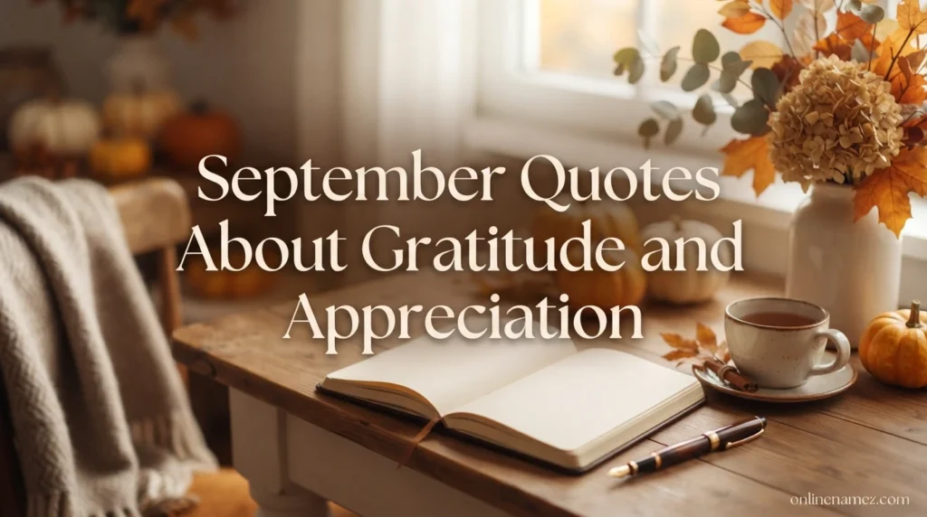 September Quotes About Gratitude and Appreciation