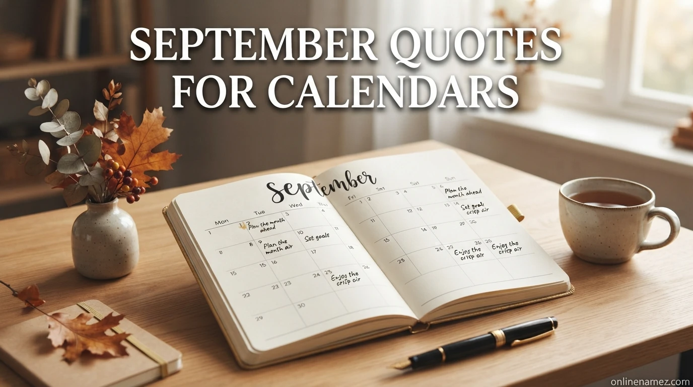 September Quotes for Calendars