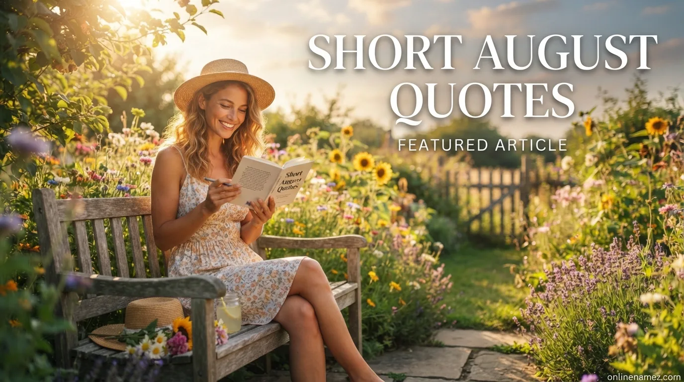 Short August Quotes