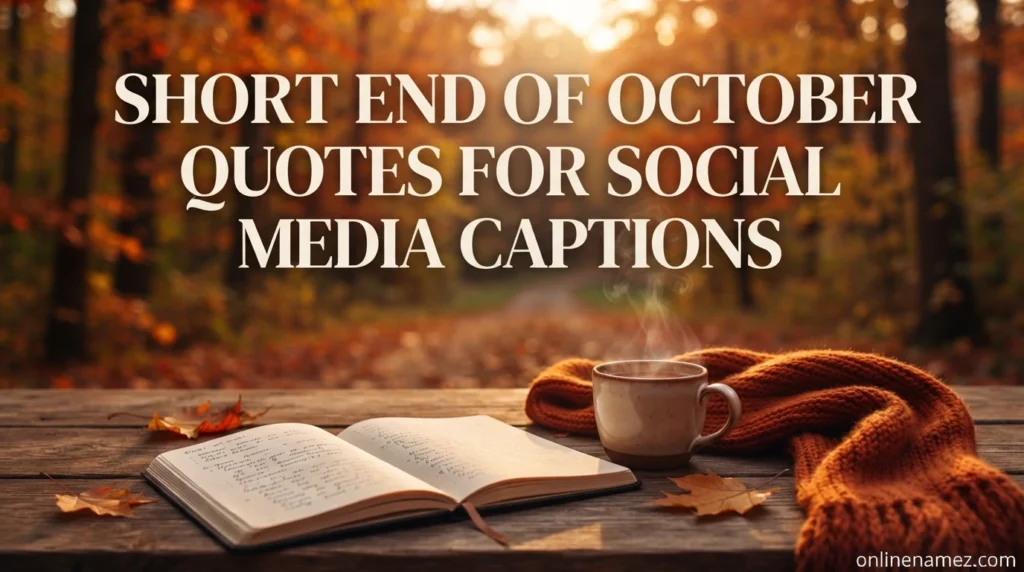 Short End of October Quotes for Social Media Captions