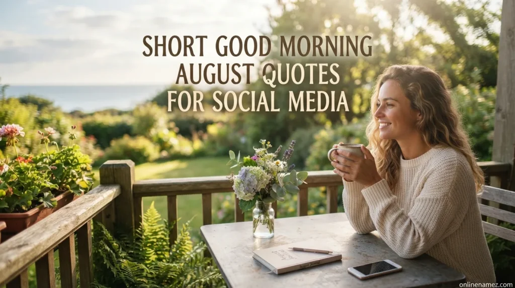 Short Good Morning August Quotes for Social Media