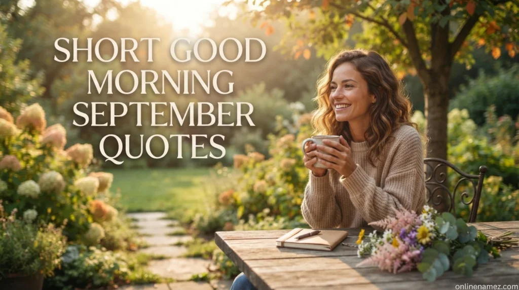 Short Good Morning September Quotes
