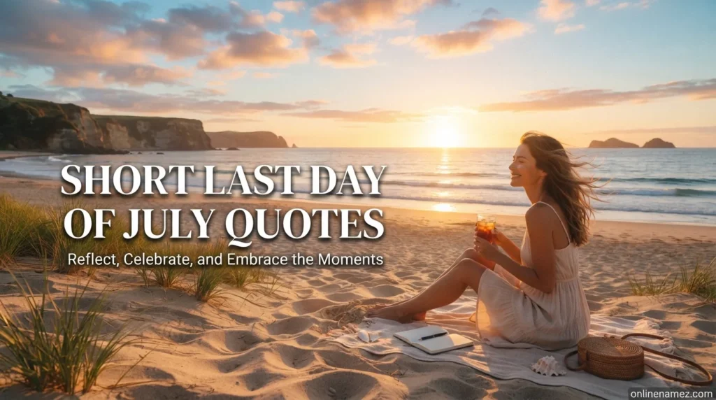 Short Last Day of July Quotes