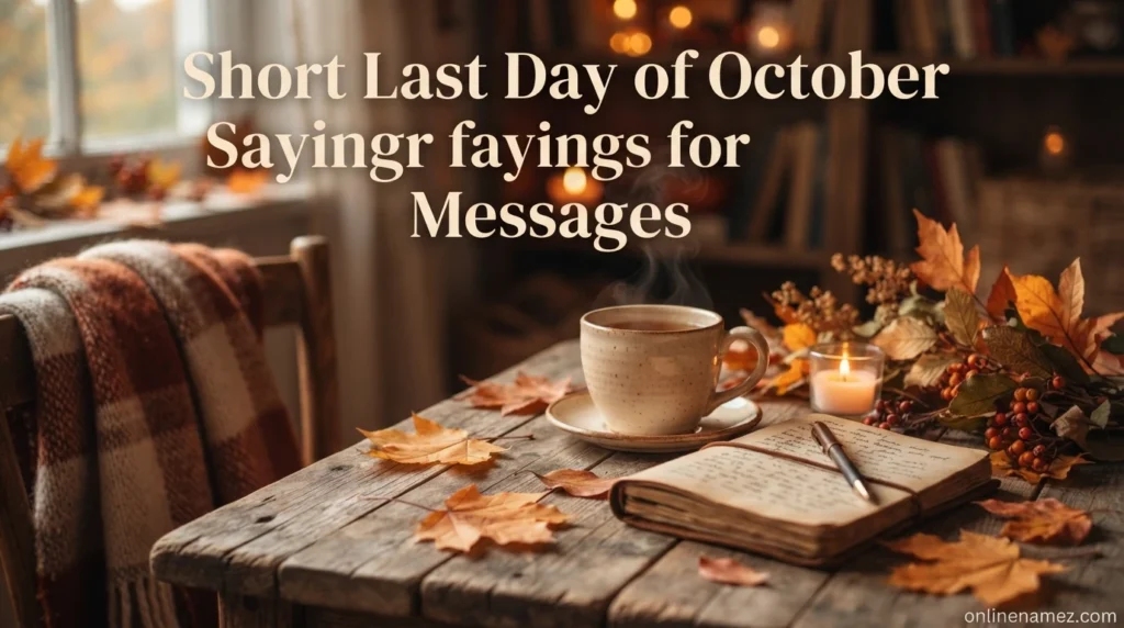 Short Last Day of October Sayings for Quick Messages