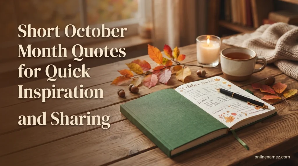 Short October Month Quotes for Quick Inspiration and Sharing