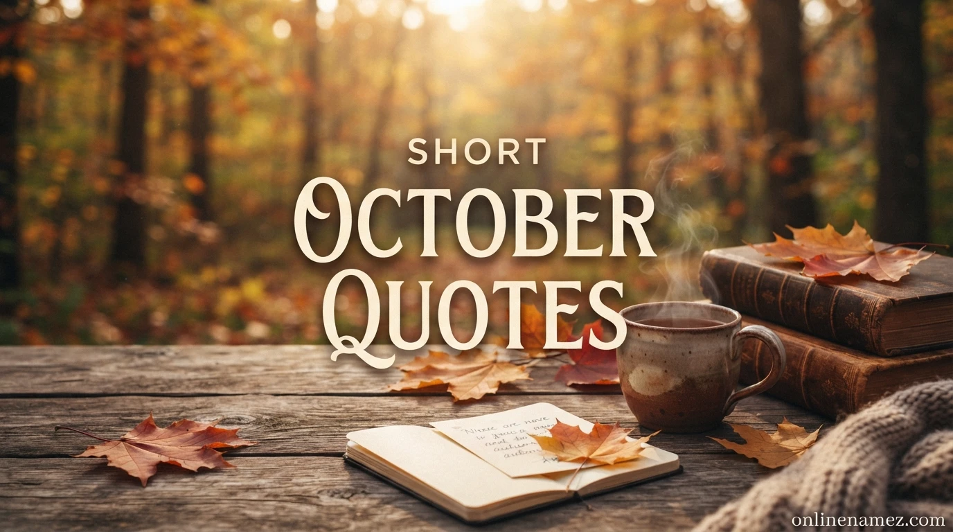 Short October Quotes