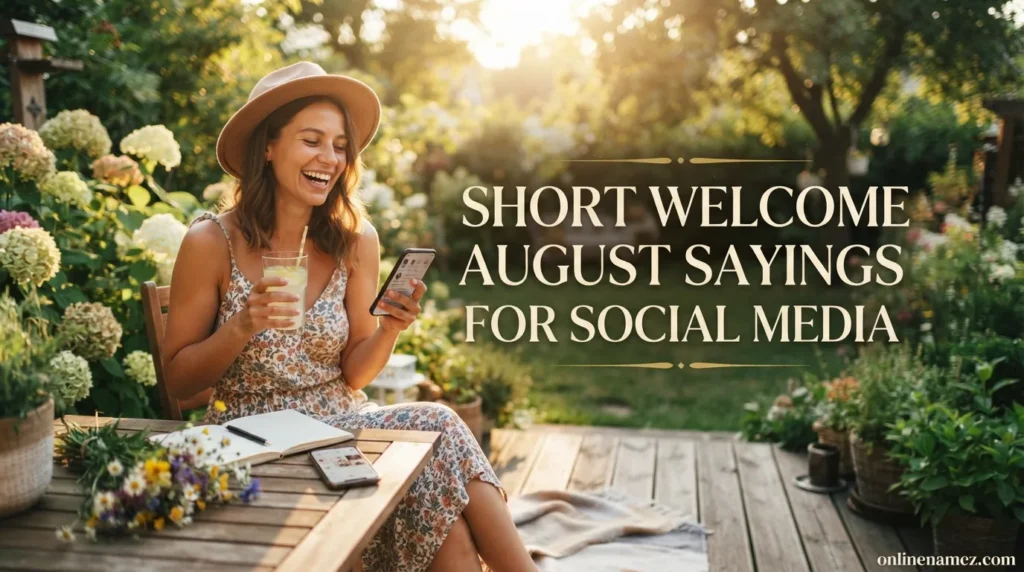 Short Welcome August Sayings for Social Media