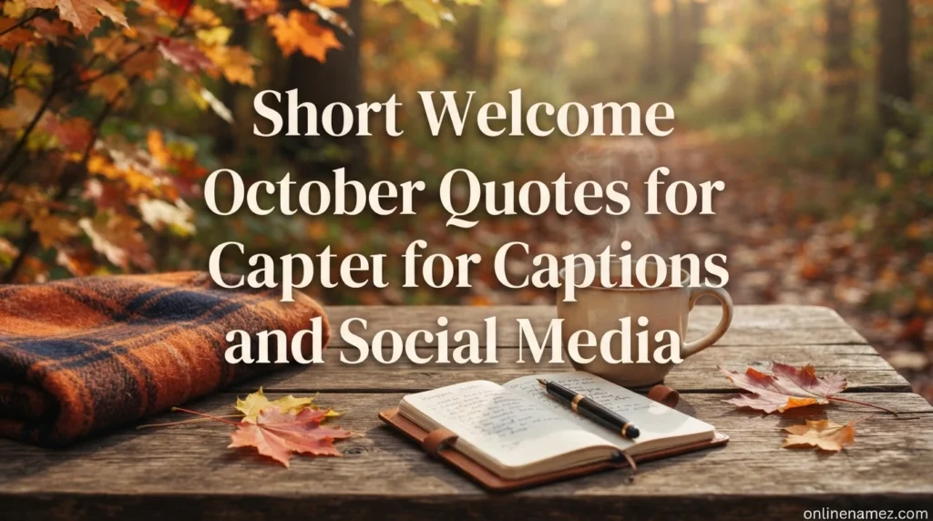 Short Welcome October Quotes for Captions and Social Media
