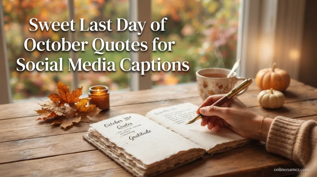 Sweet Last Day of October Quotes for Social Media Captions