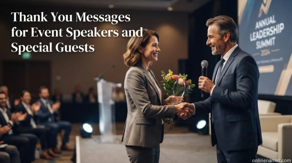 Thank You Messages for Event Speakers and Special Guests