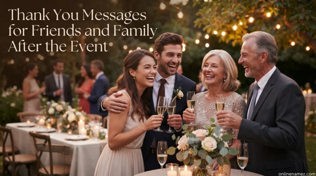 Thank You Messages for Friends and Family After the Event