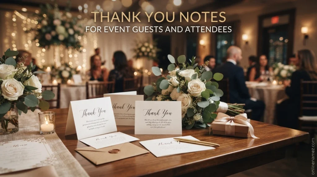 Thank You Notes for Event Guests and Attendees