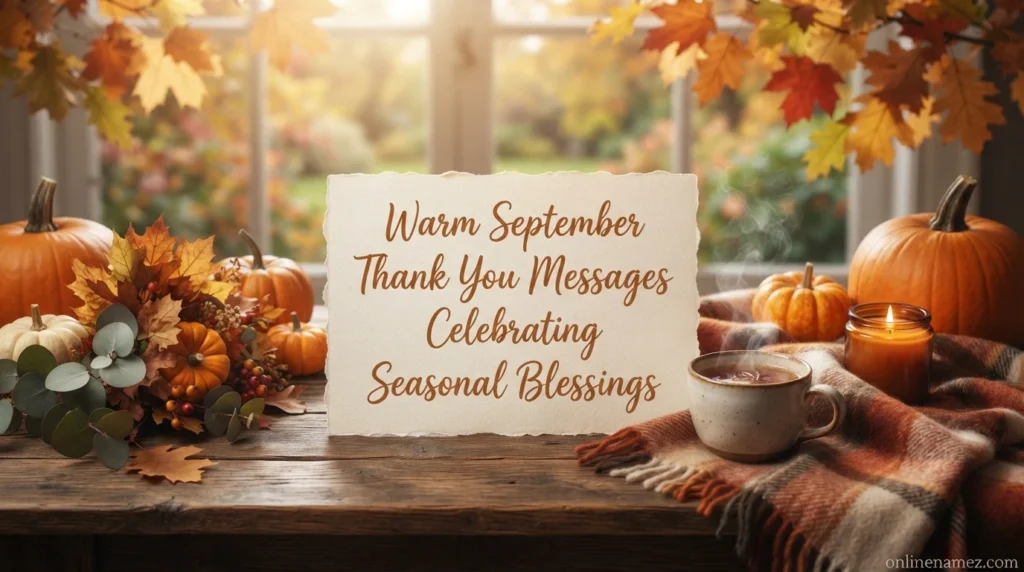 Warm September Thank You Messages Celebrating Seasonal Blessings