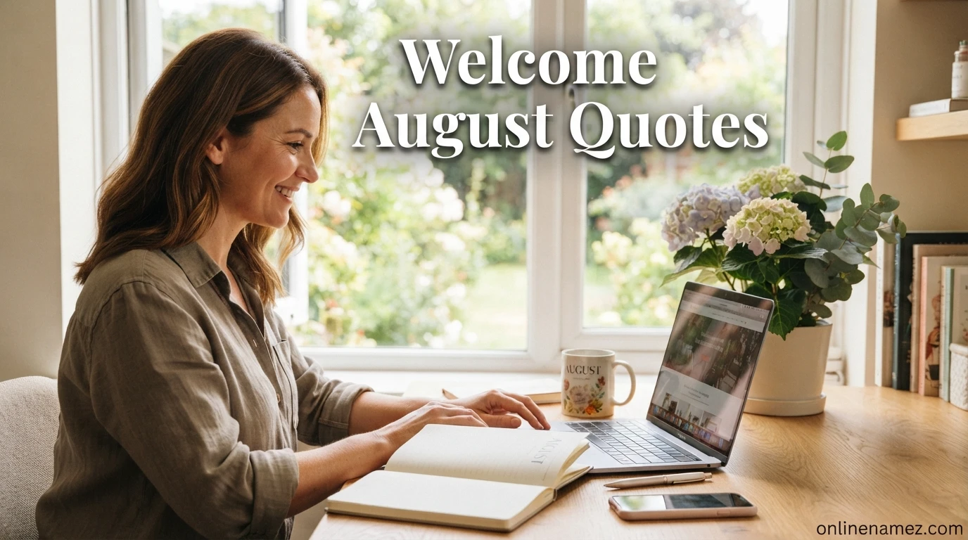 Welcome August Quotes