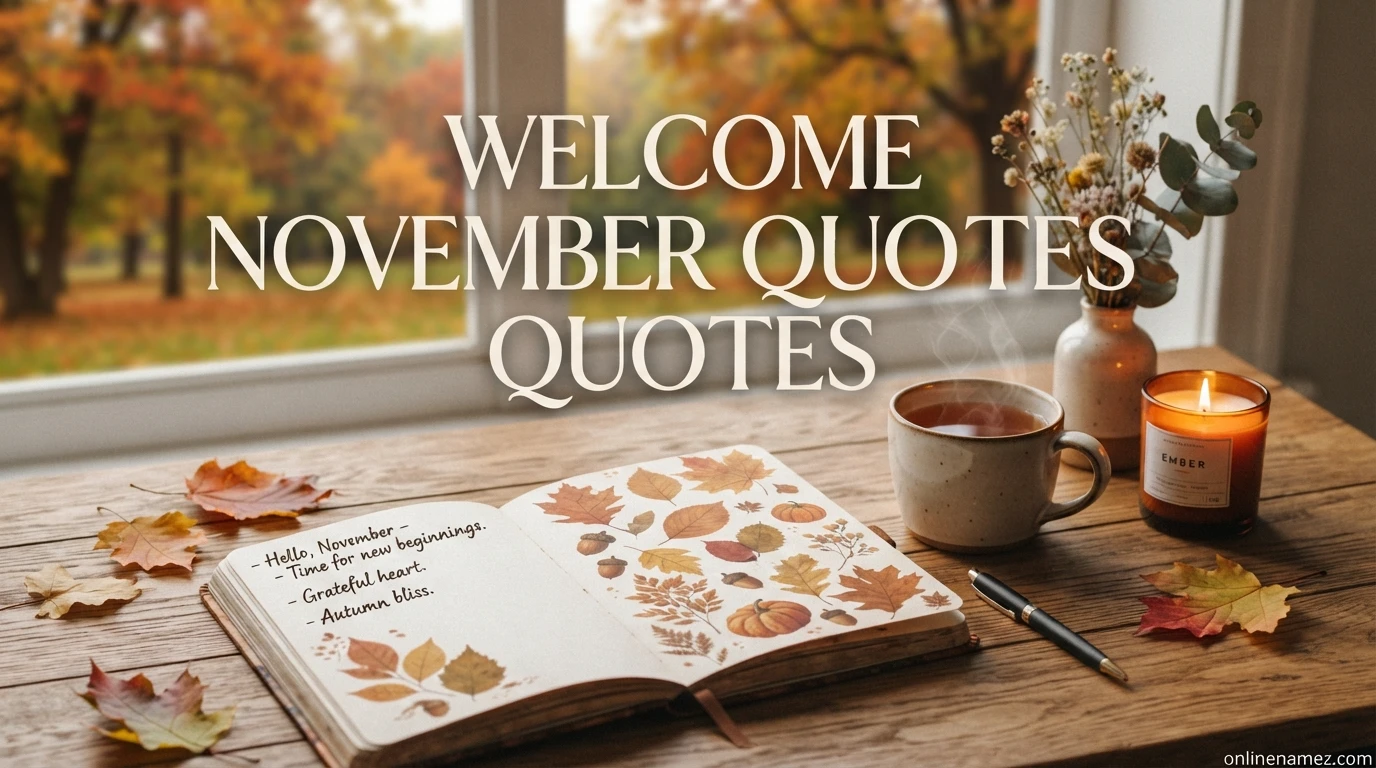 Welcome November Quotes