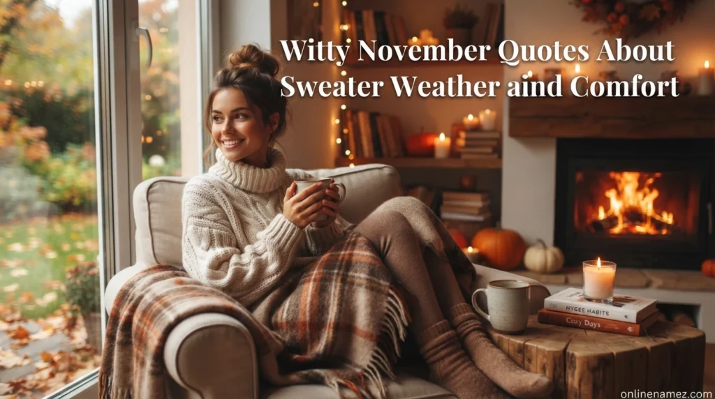 Witty November Quotes About Sweater Weather and Comfort